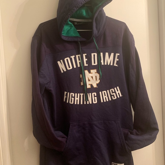 Under Armour Other - Under Armour Notre Dame Fighting Irish Dark Blue Authentic hoodie Size Large